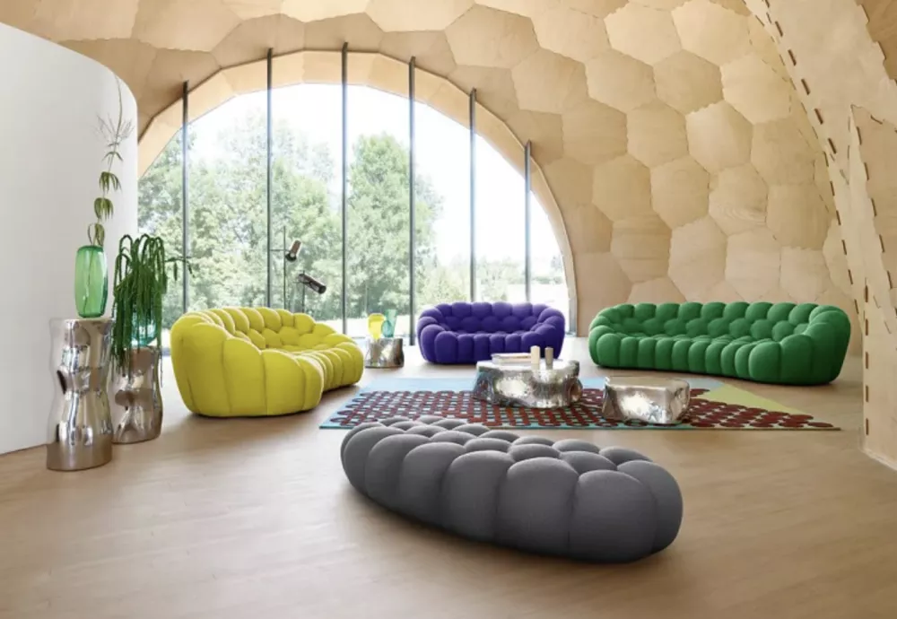 green bubble sofa